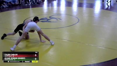 113 lbs Round 5 (8 Team) - Tyler Carlos, Salem Hills vs Ryder Robins (Emery), Snow Canyon