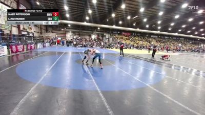 95 lbs Quarterfinal - Liam Huber, Glendive Mat Devils vs Nate Peterson, Berge Elite Wrestling Academy