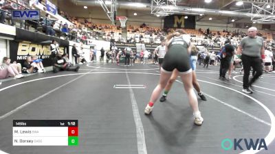 145 lbs Rr Rnd 3 - Marley Lewis, Shelton Wrestling Academy vs Nevaeh Dorsey, Choctaw Ironman Youth Wrestling