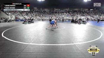 G5A-130 lbs Champ. Round 1 - Lexee Harvey, CACHE (Girls) vs Zane` Dyches, OOLOGAH-TALALA (Girls)