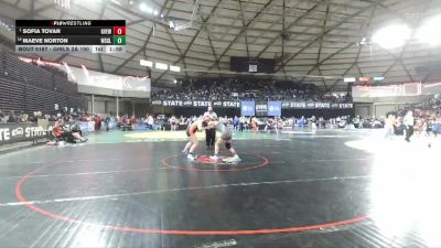 Girls 2A 190 lbs Champ. Round 2 - Sofia Tovar, Grandview (Girls) vs Maeve Norton, Washougal (Girls)