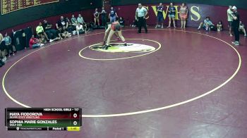 117 lbs Semifinal - Maya Fiodorova, Silver State Wrestling vs Sophia Marie Gonzales, Wolf Den