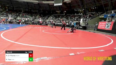 52 lbs Round Of 16 - Nathan Diaz-Flores, Warrior Of Christ (WOC) vs Ren Tse, Greater Heights Wrestling