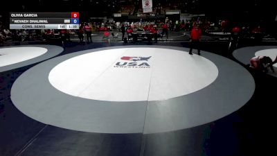 115 lbs Cons. Semis - Olivia Garcia vs Nevaeh Dhaliwal, Red Wave Wrestling
