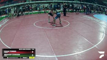 132 lbs Cons. Round 2 - Isaiah Torres, Hawaii vs Brigham Cookson, Utah