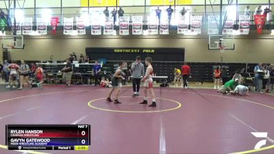 108 lbs Round 2 - Rylen Hanson, Caveman Wrestling vs Gavyn Gatewood, Moen Wrestling Academy