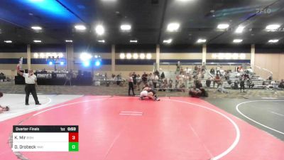 190 lbs Quarterfinal - Kage Mir, Bishop Gorman HS vs Derek Drobeck, Yakima Valley WC