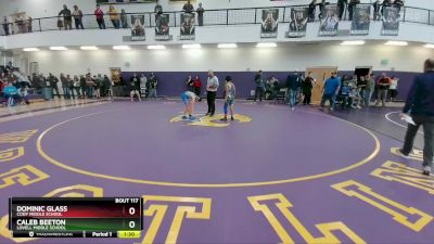 98 lbs Quarterfinal - Dominic Glass, Cody Middle School vs Caleb Beeton, Lovell Middle School