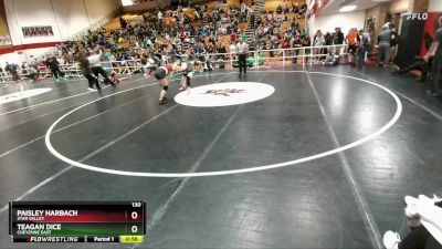 130 lbs Cons. Round 4 - Paisley Harbach, Star Valley vs Teagan Dice, Cheyenne East