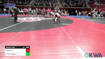 58 lbs Quarterfinal - Ryker Byrd, Mcalester Youth Wrestling vs Corbin Hornberger, Perkins