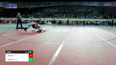 140 lbs Consi Of 8 #2 - Luke Black, Jenks vs Tuff Halford, Mangum Wrestling