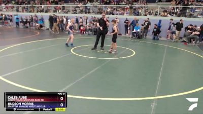 97 lbs X Bracket - Caleb Aube, Juneau Youth Wrestling Club Inc. vs Hudson Morris, Soldotna Whalers Wrestling Club