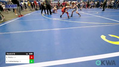 58 lbs Round Of 16 - Eli Potts, Plainview Youth Wrestling Club vs Kade Fahlenkamp, Tuttle Wrestling