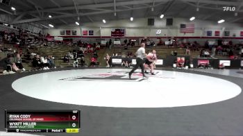 197 lbs Champ. Round 3 - Wyatt Miller, Grand Valley State vs Ryan Cody, Colorado School Of Mines