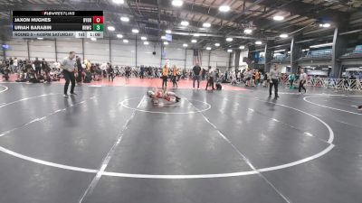 88 lbs Round 5 - 4:00pm Saturday - Uriah Barabin, Rough House W.C., CA vs Jaxon Hughes, Backyard Brawlers