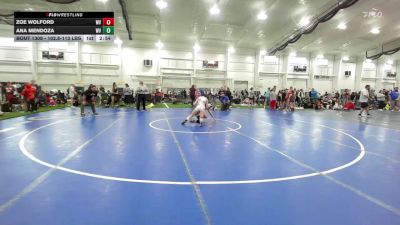 102.8-113 lbs Consi Of 8 #2 - Zoe Wolford, WV vs Ana Mendoza, WV