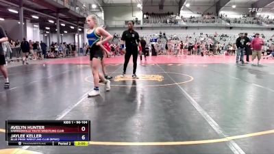 96-104 lbs Round 1 - Jaylee Keller, Blue Pride Wrestling Club (BPWC) vs Avelyn Hunter, Harrisonville Youth Wrestling Club