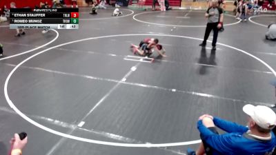 56 lbs 3rd Place Match - Romeo Munoz, Thunder Ridge Outlaws Wrestling Club vs Ethan Stauffer, Team Real Life Wrestling