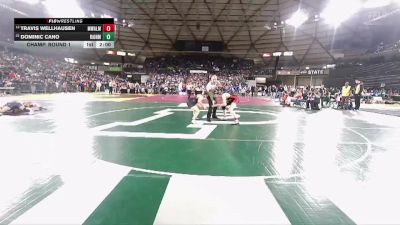 Boys 1B/2B 175 Champ. Round 1 - Dominic Cano, Rainier vs Travis Wellhausen, Mary Walker