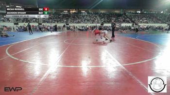 133 lbs Consi Of 32 #2 - Micah Russell, Duncan Middle School vs Jackson Stuart, Mustang Middle School