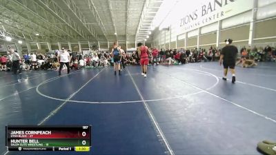 187 lbs Round 1 (4 Team) - James Cornpeach, Utah Black vs Hunter Bell, Salem Elite Wrestling