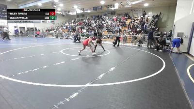 100 lbs Quarterfinal - Jillian Wells, Lakeside vs Riley Rivera, Elsinore