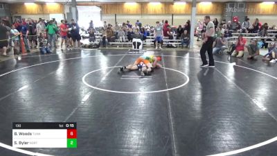 130 lbs Consi Of 8 #2 - Brody Woods, Tunkhannock vs Samuel Byler, North Rose