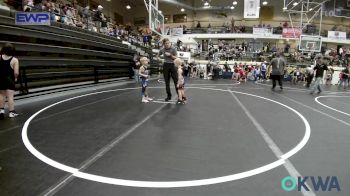 40 lbs Consi Of 4 - Grayson Sacco, Lone Grove Takedown Club vs Braxton Shackelford, Lions Wrestling Academy