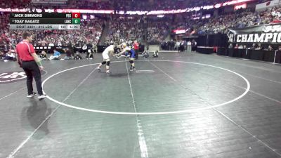215 lbs 1st Place Match - Jack Simmons, Prairie Du Chien vs Toay Ragatz, Lancaster