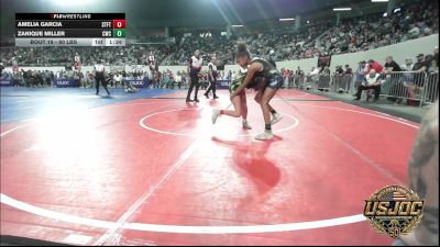 80 lbs Quarterfinal - Amelia Garcia, Standfast vs ZaNique Miller, Cowboy Wrestling Club