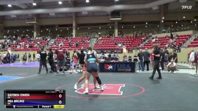 130 lbs Cons. Semi - Sayben Owen, OK vs Mia Bruns, OK