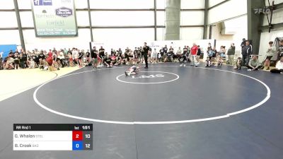 68 lbs Rr Rnd 1 - Garrett Whalen, Steller Trained Fett vs Braxon Crook, Bad Karma