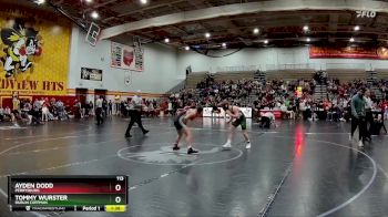 113 lbs Quarterfinal - Ayden Dodd, Perrysburg vs Tommy Wurster, Dublin Coffman