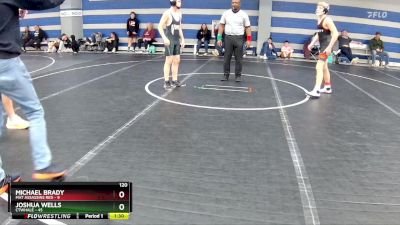 120 lbs Round 6 (8 Team) - Joshua Wells, CTWHALE vs Michael Brady, Mat Assassins Red