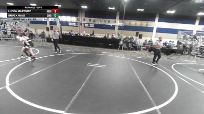 88 lbs Round Of 32 - Lucca Martinez, Rough House vs Brock Gale, Sanderson Wr Ac