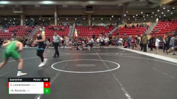 165 lbs Quarterfinal - Ryan Richards, Derby Wrestling Club vs Cash Lewandowski, Southwest Timberwolves Kids Wr