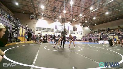 67-70 lbs Rr Rnd 4 - Delaney Pritchard, Bristow Elementary Wrestling Club vs Emeree Calkins, Pawhuska Elks Takedown