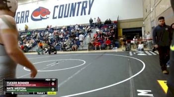 157 lbs Cons. Round 2 - Tucker Bonner, Eastern Oregon University (OR) vs Nate Weston, University Of Oregon