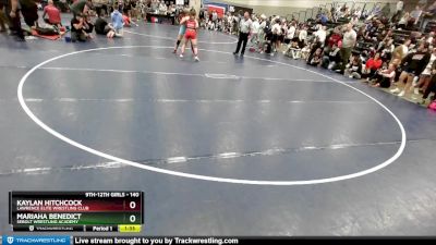 140 lbs Champ. Round 3 - Kaylan Hitchcock, Lawrence Elite Wrestling Club vs Mariaha Benedict, Sebolt Wrestling Academy