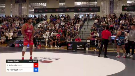 92 kg Quarterfinal - Zahid Valencia, Sunkist Kids Wrestling Club vs Morgan McIntosh, Army (WCAP)