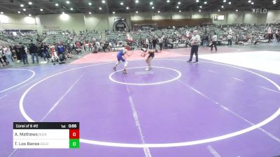95 lbs Consi Of 8 #2 - Aiden Mathews, Buckaroo WC vs Titan Los Banos, Gold Rush Wrestling