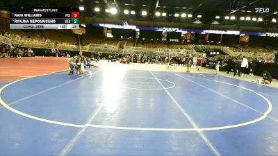 125 lbs Cons. Semi - Kaja Williams, Parrish High School vs Ryauna Nepomuceno, Viera