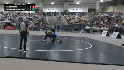 AA 285 lbs 1st Place Match - Gabe Moore, Cleveland High School vs Dewantae Mcmillion, Bradley Central High School