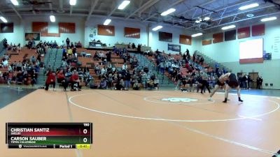 190 lbs 7th Place Match - Christian Santiz, Shelby vs Carson Sauber, Tiffin Columbian