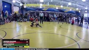 50 lbs Champ. Round 1 - Owen Mangan, Team Barracuda vs Jackson Gilmore, Miami Wrestling Club