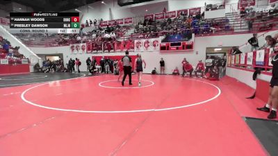 JH 117 lbs Cons. Round 5 - Hannah Woods, DUNCAN JH vs Presley Dawson, Marlow JH