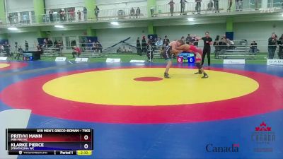 71kg Quarterfinal - Prithvi Mann, Miri Piri WC vs Klarke Pierce, Strathcona WC