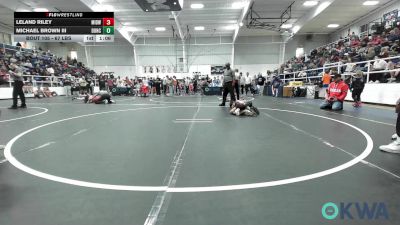 67 lbs Rr Rnd 1 - Leland Riley, Midwest City Bombers Youth Wrestling Club vs Michael BROWN III, Duncan Demon Wrestling