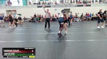 126 lbs Cons. Round 2 - Davidson Taylor, Winter Haven Blue Devils vs Griffin Mize, Beebe Trained