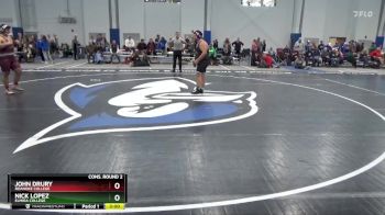 285 lbs Cons. Round 2 - Nick Lopez, Elmira College vs John Drury, Roanoke College